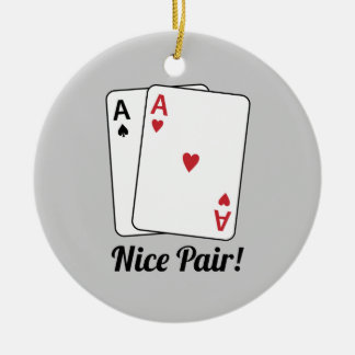 Nice parar julgransprydnad keramik