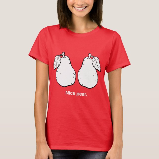 NICE PEAR - WHITE -.png Tee (Framsida)