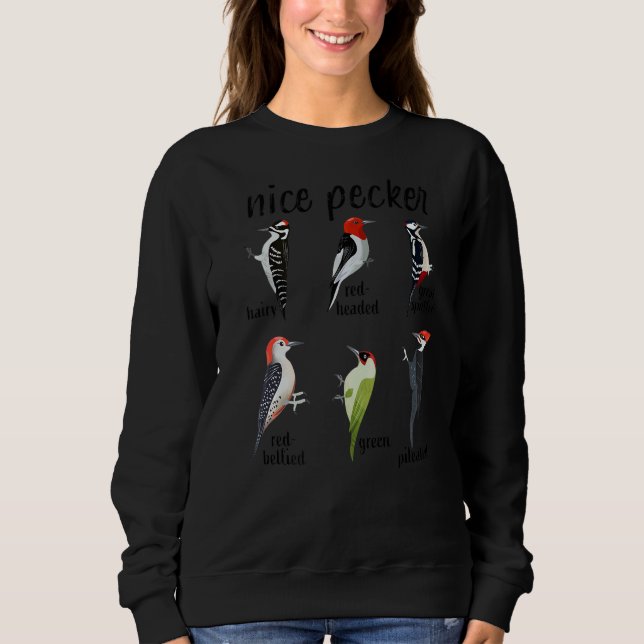 Nice Peckers Birds Woodpecker T Shirt (Framsida)