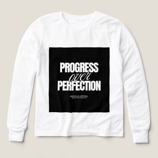 Nice Progress over protection T Shirt (Design framsida)