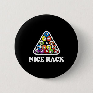 Nice Rack Billiards Bassäng T Shirt Knapp