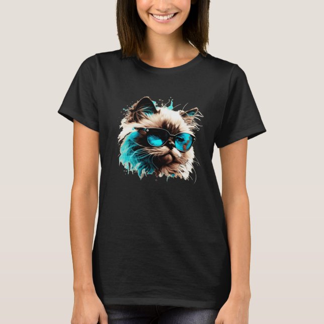 Nice Ragdoll Cat Face T Shirt (Framsida)