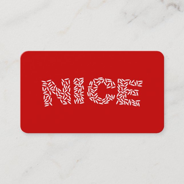 Nice Rice Visitkort (Framsida)