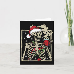 Nice Skeleton Santa Hat jul Kort