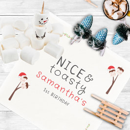 Nice S'mores Marshmallows Kids Xmas Birthday Party Pappersservett