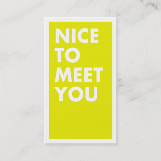 Nice som möter dig visitkort (Framsida)