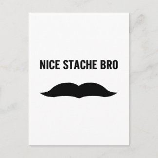 Nice Stache Bro Vykort