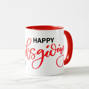 Nice Text Happy thanksgiving Typografi Mugg