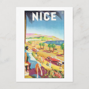 Nice Vintage resor Poster Vykort