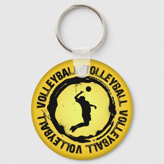 Nice Volleyball Seal (hane) Nyckelring (Framsida)