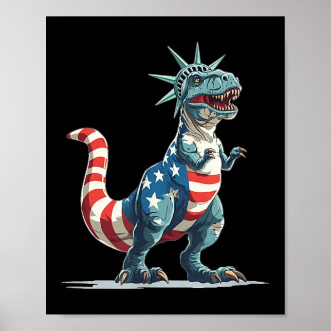 Nicedoosaur i Liberty Statue for USA Clothes Lo Poster (Framsidan)