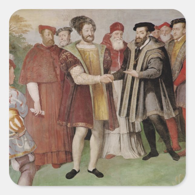 Nicefördraget Fyrkantigt Klistermärke (Framsida)