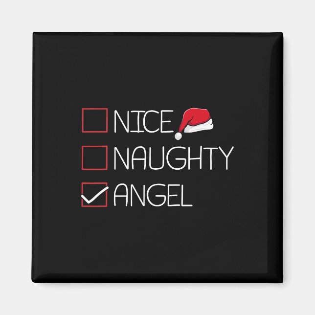 Nicefördraget Naughty Angel jul Pajama Funny Humor Magnet (Framsidan)