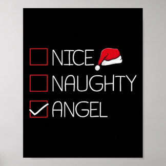 Nicefördraget Naughty Angel jul Pajama Funny Humor Poster