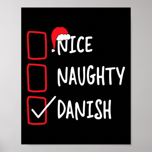 Nicefördraget Naughty Danish - Lundny jullista Paj Poster (Framsidan)