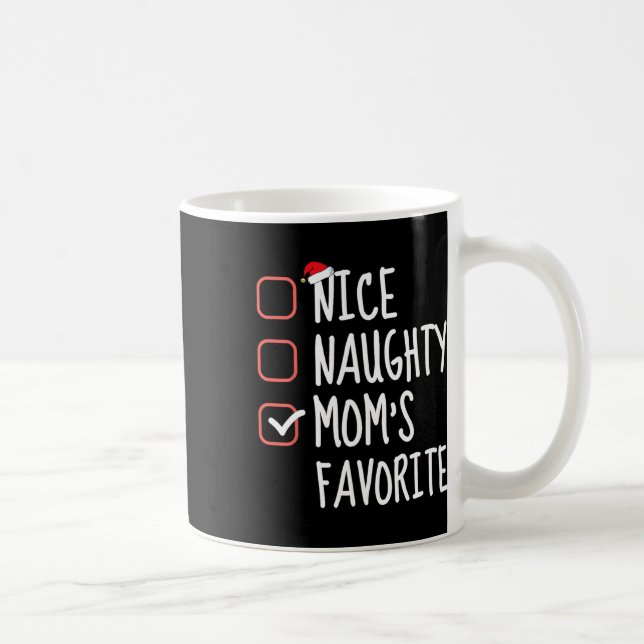 Nicefördraget Naughty Mamma Favorite Funny jullist Kaffemugg (Höger)