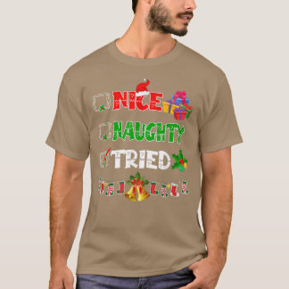 Nicefördraget Naughty Tried jul Ljus Ornaments San T Shirt