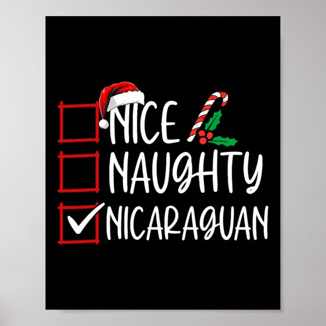 Nicefördraget Nicaraguas jullista Jultomten Poster (Framsidan)