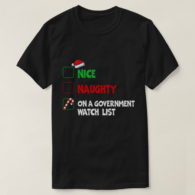 Nicefördraget på regeringens bevakningslista LisT- T Shirt (Design framsida)