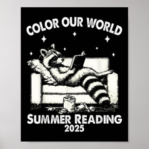 Nicefördraget Raccoon Bok Älskare, sommarbehandlin Poster