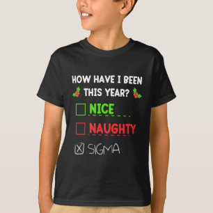Nicefördraget Sigma-julfonen från Gen Z för pojkar T Shirt
