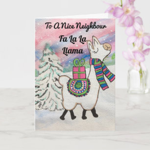 Nicegranne Fa La Llama-Helgdag Kort