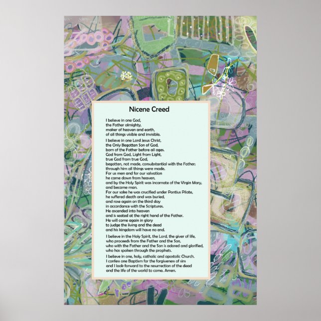 Nicene Creed Christian Print Poster (Framsidan)