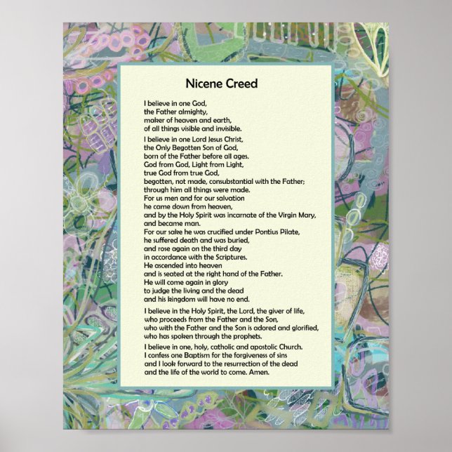 Nicene Creed Christian Print Poster (Framsidan)