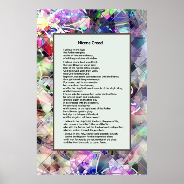 Nicene Creed Christian Print Poster (Framsidan)