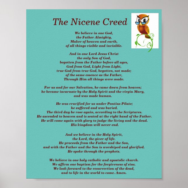 Nicene Creed Poster (Framsidan)
