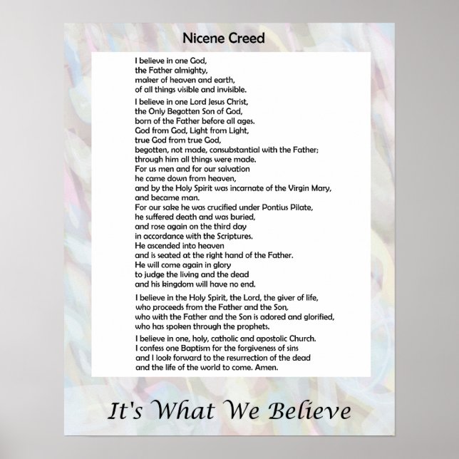 Nicene Creed Poster 16" x 20" (Framsidan)