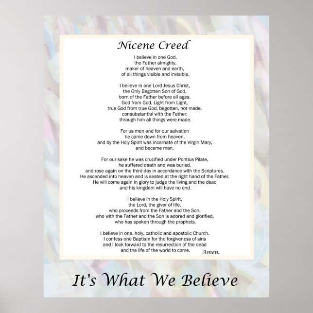 Nicene Creed Premium Poster din Storleka (Framsidan)