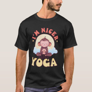 Nicer After Yoga Design Monkey Älskare T Shirt