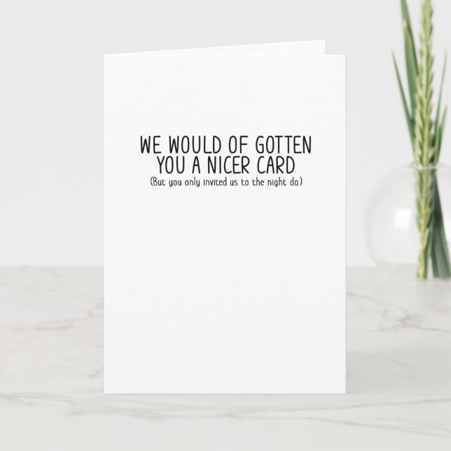 Nicer Card Funny Bröllop Card Kort (Framsida)