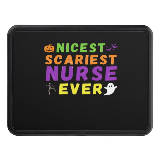 Nicest scariest Nurse, som alltid rolig Halloween  Dragkroksskydd (Framsidan)