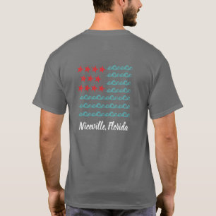 Niceville, Florida Ocean Wave Flagga Tee