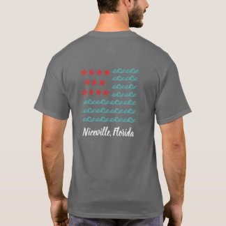 Niceville, Florida Ocean Wave Flagga Tee
