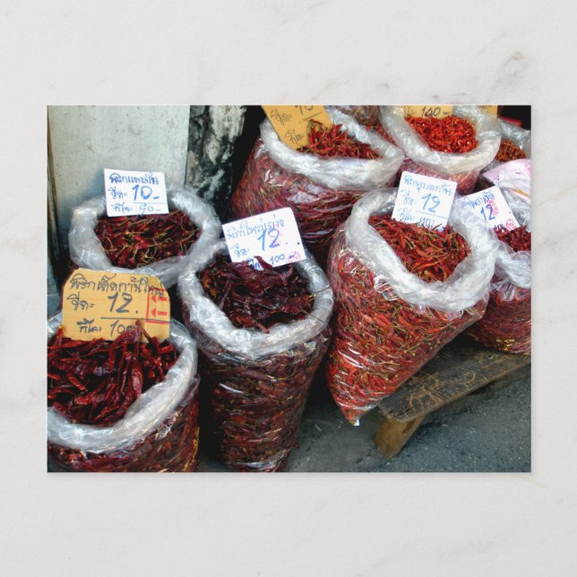 Nicey Spicy, thai chilies Vykort (Framsida)