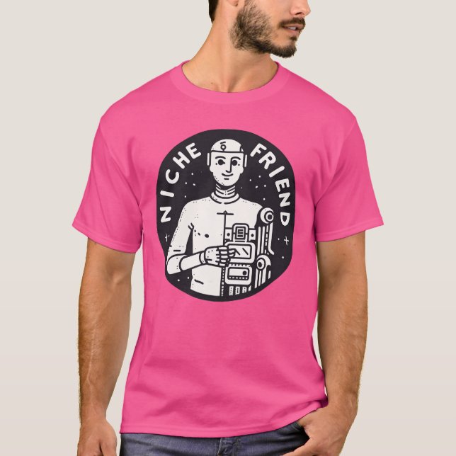 Niche Friend Robotee Cyborg Artificial Intellige b T Shirt (Framsida)