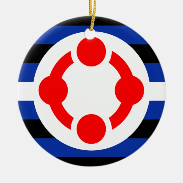 Niche Pride Flagga (Original) Julgransprydnad Keramik (Framsidan)