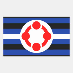 Niche Pride Flagga (Original) Rektangulärt Klistermärke