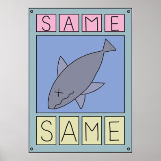 Nichijou Samma Shark Poster