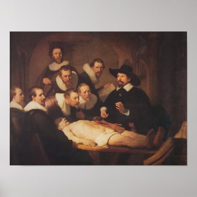Nicholaes Tulps anatomilektion Poster (Framsidan)