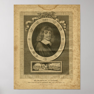 Nicholas Culpeper växt- tryck 1817