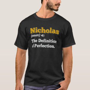 Nicholas Gift Namn Personlig Birthday Namn Defi T Shirt