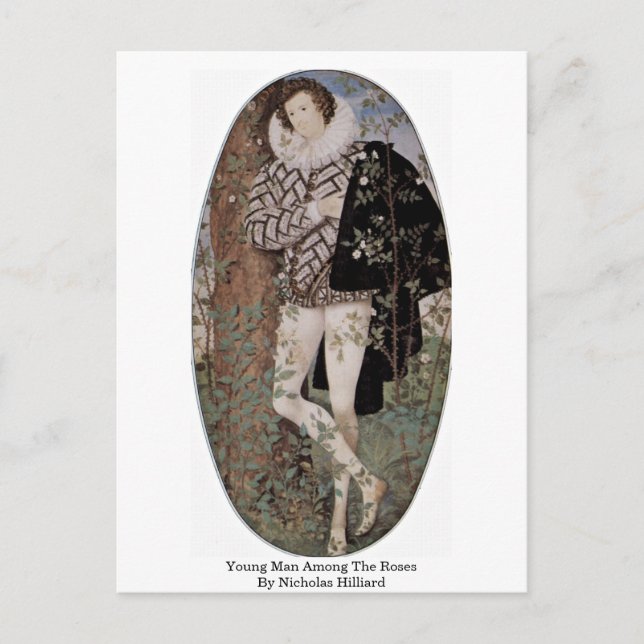 Nicholas Hilliard är en ung man bland Ro Vykort (Framsida)