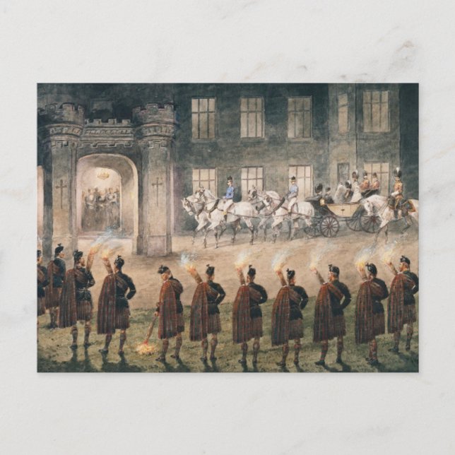 Nicholas II ankomst till Balmoral Castle Vykort (Framsida)