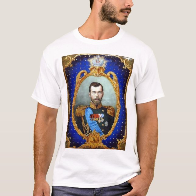 Nicholas II - Blått Tee Shirt (Framsida)