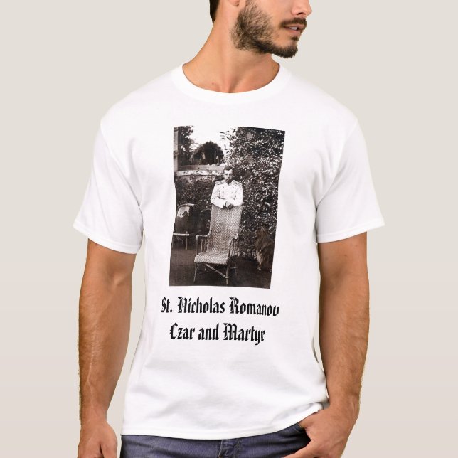 Nicholas II, St Nicholas RomanovCzar och martyr Tee (Framsida)