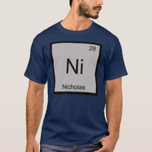 Nicholas Namn kemi Inslag Periodic Bord T-shirt